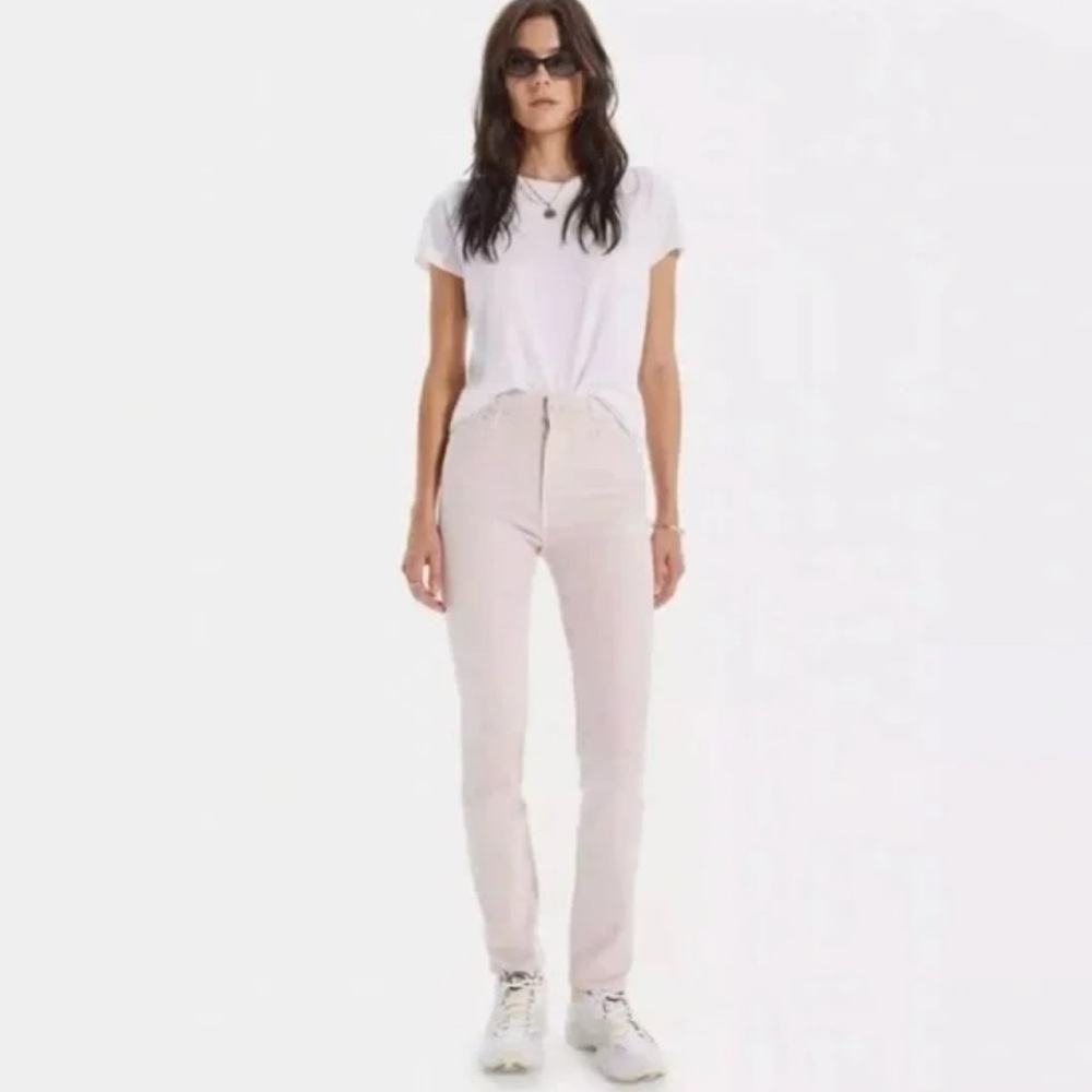 MOTHER Pink Straight Leg Jeans Size 27 - New With Tags - Picture 6 of 15